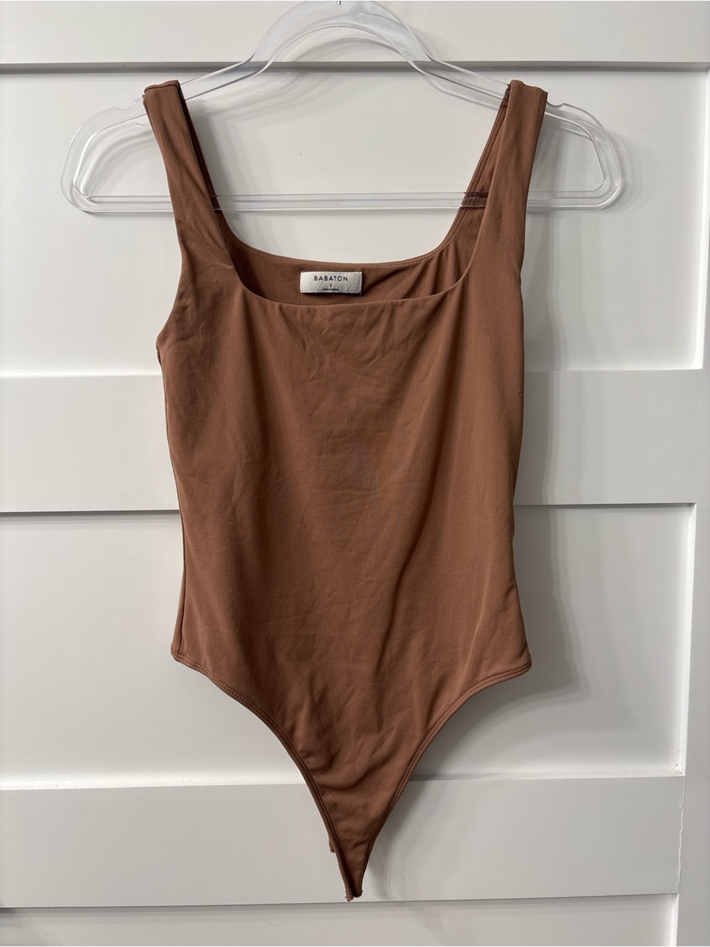 Babaton Brown Tank-Style One-Piece Bodysuit